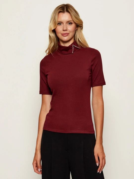 Zdjęcie produktu Marc Cain Bluzka | Slim Fit bordowy