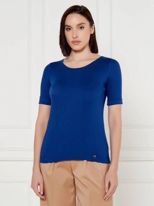 Zdjęcie produktu Marc Cain Bluzka | Slim Fit granatowy