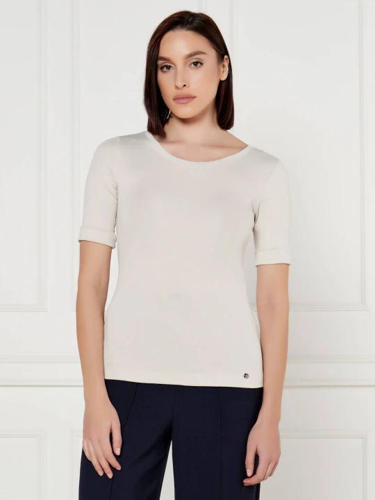 Zdjęcie produktu Marc Cain Bluzka | Slim Fit beżowy