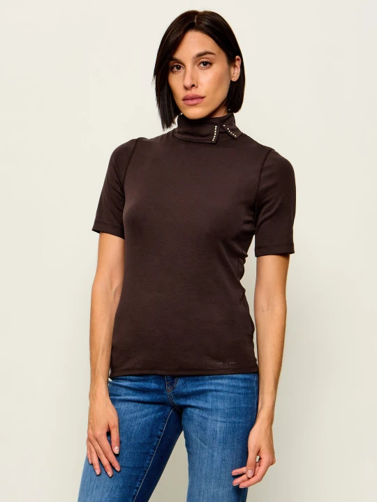Zdjęcie produktu Marc Cain Bluzka | Slim Fit brązowy