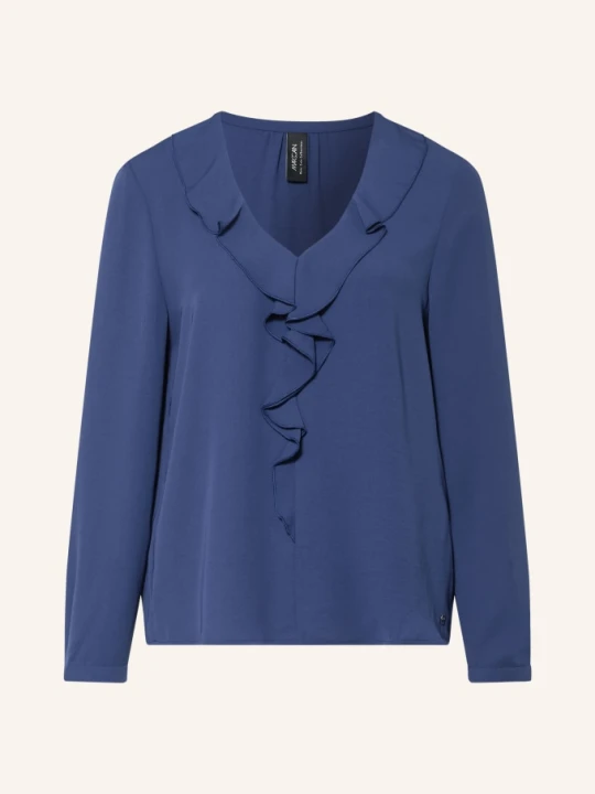 Zdjęcie produktu Marc Cain Bluzka Z Falbanami blau 391 midnight sail