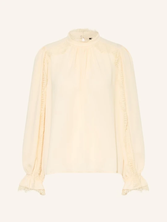 Zdjęcie produktu Marc Cain Bluzka Z Koronką gelb 126 lamb`s wool