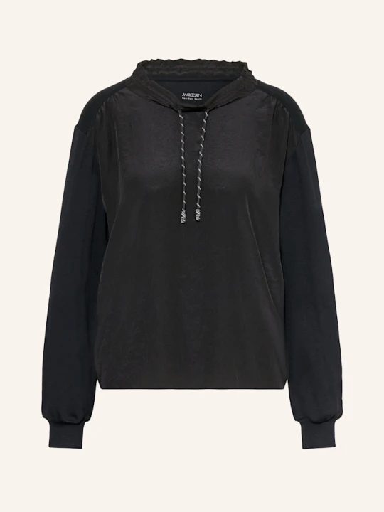 Zdjęcie produktu Marc Cain Bluzka Z Mieszanki Materiałów schwarz 900 BLACK