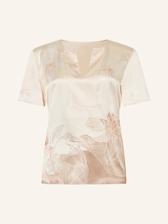 Zdjęcie produktu Marc Cain Bluzka Z Mieszanki Materiałów Z Dodatkiem Jedwabiu rosa 619 warm taupe new