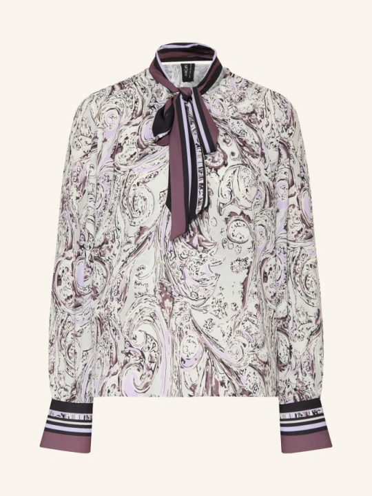Zdjęcie produktu Marc Cain Bluzka Z Odpinanym Kokardą weiss 724 purple rose