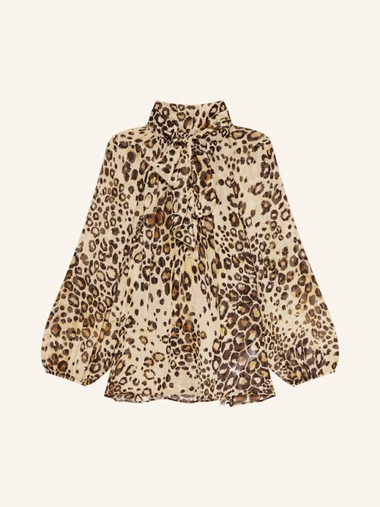 Zdjęcie produktu Marc Cain Bluzka Z Wiązaniem Pod Szyją beige 606 soft cappuccino