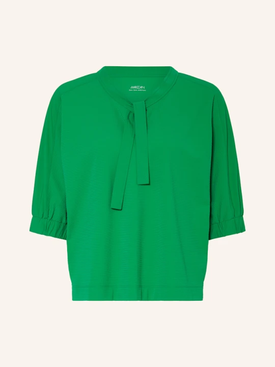 Zdjęcie produktu Marc Cain Bluzka Z Wiązaniem Pod Szyją Z Rękawami 3 / 4 gruen 554 bright emerald new