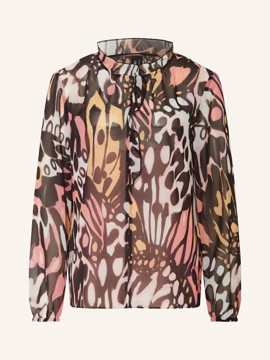 Zdjęcie produktu Marc Cain Bluzka Z Wolantami schwarz 236 bright candy pink