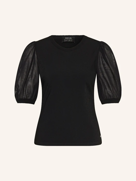 Zdjęcie produktu Marc Cain Dzianinowa Koszulka schwarz 900 BLACK