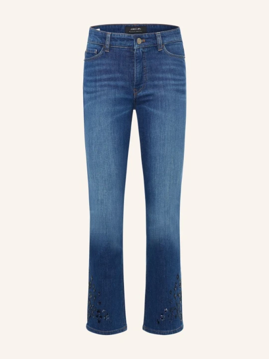 Zdjęcie produktu Marc Cain Jeansy Cropped Forli Z Kamieniami Ozdobnymi blau 357 vintage indigo