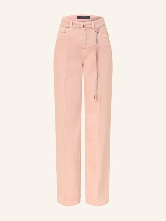 Zdjęcie produktu Marc Cain Jeansy Wide Leg Warri Z Kamyczkami Ozdobnymi rosa 217 peach beige