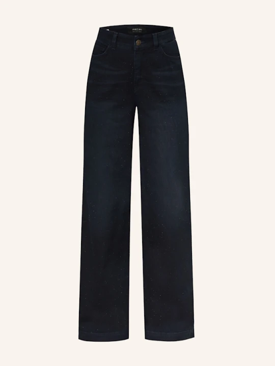 Zdjęcie produktu Marc Cain Jeansy Wide Leg Warri Z Ozdobnymi Kamykami blau 395 MIDNIGHT BLUE