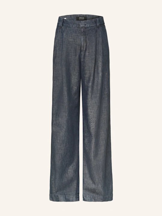 Zdjęcie produktu Marc Cain Jeansy Wide Leg Wichita Z Błyszczącą Przędzą blau 354 vintage