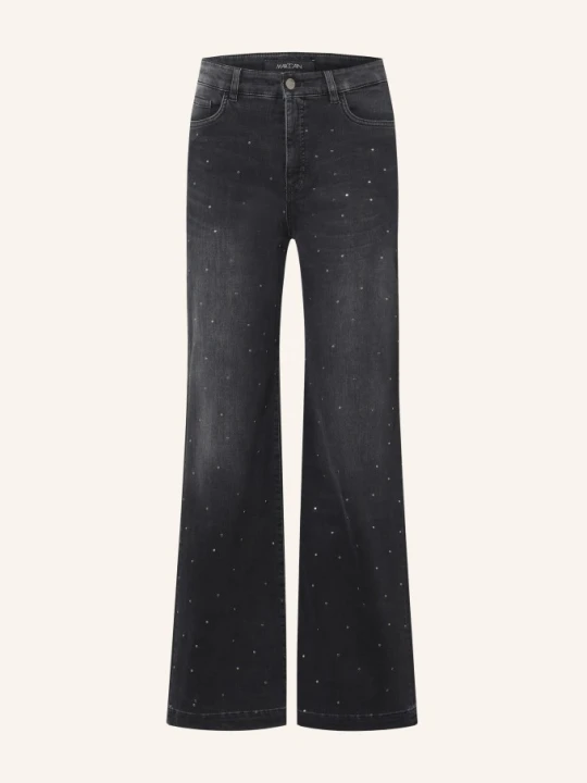Zdjęcie produktu Marc Cain Jeansy Wide Leg Wigan Z Nitami grau 900 black new