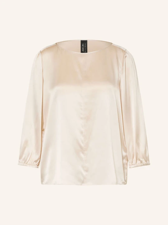 Zdjęcie produktu Marc Cain Jedwabna Bluzka Koszulowa Z Rękawami 3 / 4 beige
