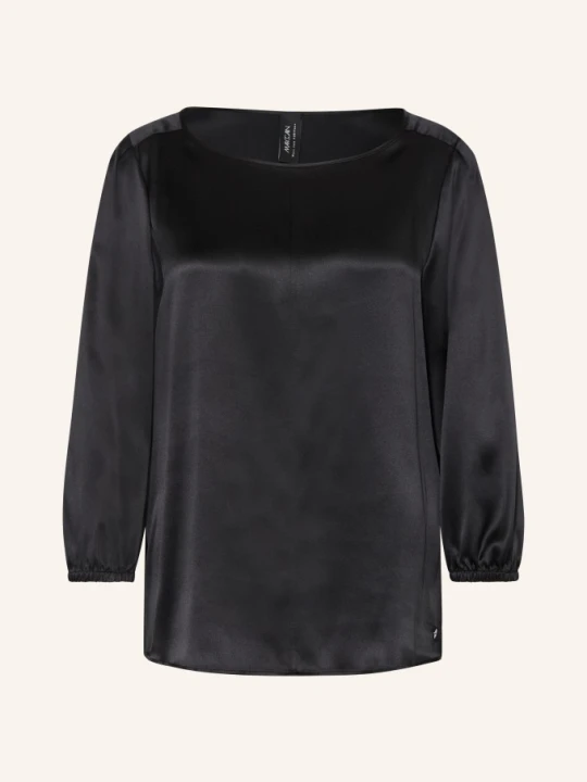 Zdjęcie produktu Marc Cain Jedwabna Bluzka Z Rękawami 3 / 4 schwarz 900 black new
