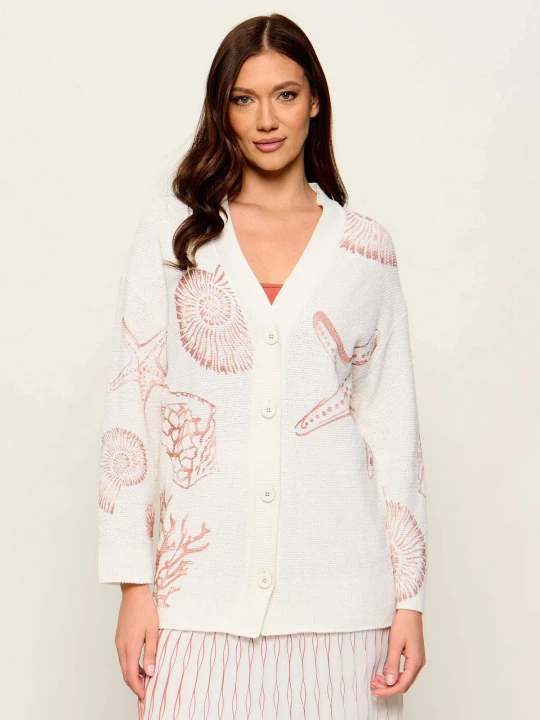 Zdjęcie produktu Marc Cain Kardigan | Relaxed fit biały