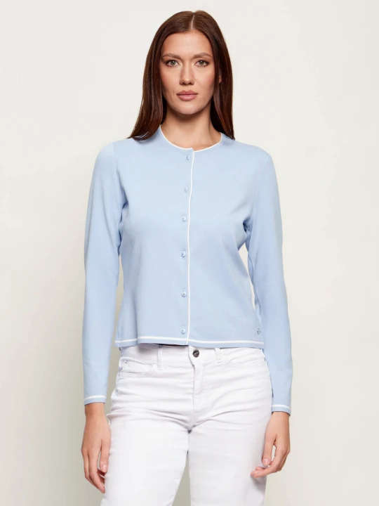 Zdjęcie produktu Marc Cain Kardigan | Slim Fit błękitny