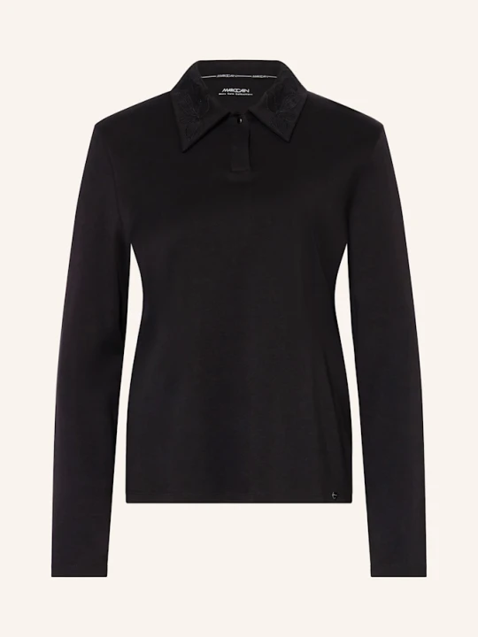 Zdjęcie produktu Marc Cain Koszulka Polo Z Dżerseju schwarz 900 BLACK