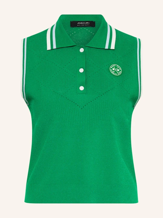 Zdjęcie produktu Marc Cain Koszulka Polo Z Dzianiny gruen 554 bright emerald new