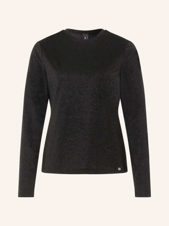 Zdjęcie produktu Marc Cain Koszulka Z Długim Rękawem Z Brokatową Przędzą schwarz 900 black new