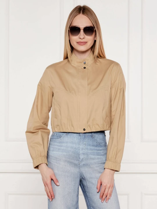 Zdjęcie produktu Marc Cain Kurtka | Cropped Fit | z dodatkiem jedwabiu beżowy