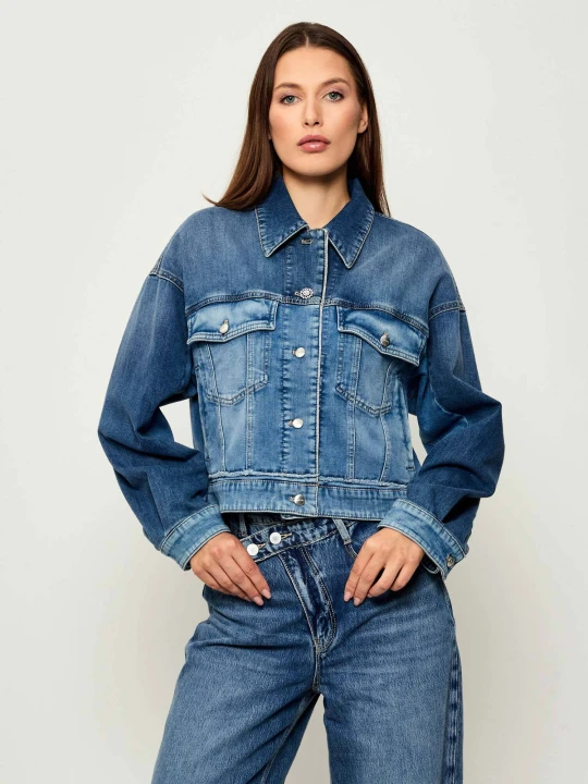 Zdjęcie produktu Marc Cain Kurtka jeansowa | Loose fit niebieski