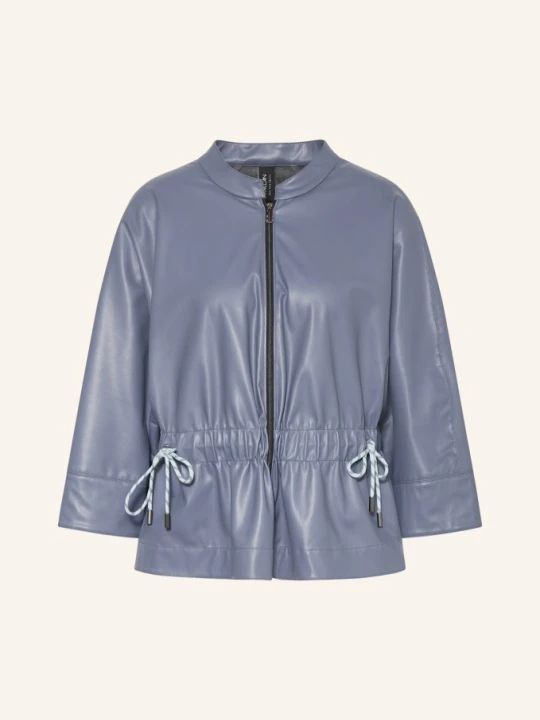 Zdjęcie produktu Marc Cain Kurtka O Wyglądzie Skóry Z Rękawami 3/4 blau 380 grisaille