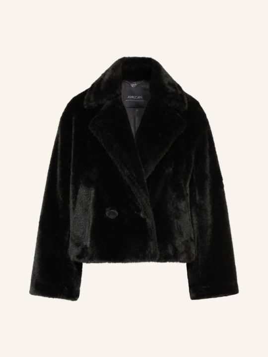 Zdjęcie produktu Marc Cain Kurtka Ze Sztucznego Futra schwarz 900 black new