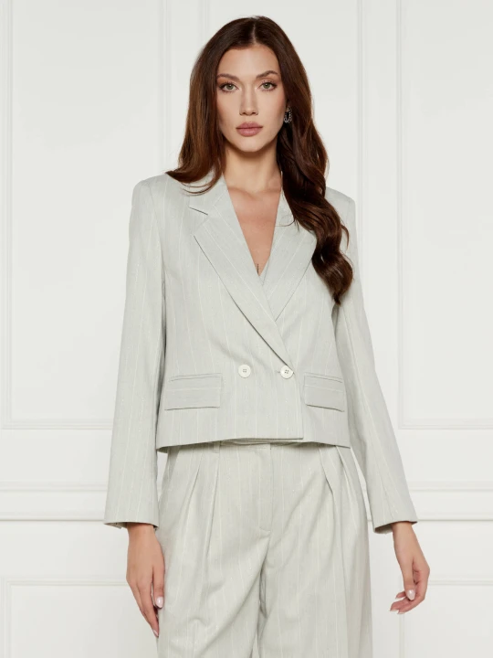 Zdjęcie produktu Marc Cain Marynarka | Cropped Fit | z dodatkiem wełny szary