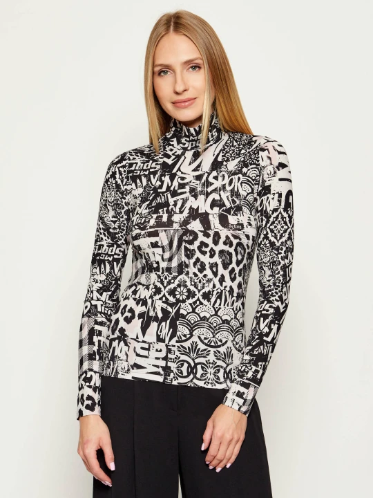 Zdjęcie produktu Marc Cain Półgolf | Slim Fit czarny