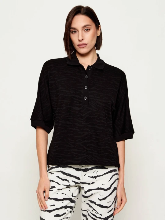 Zdjęcie produktu Marc Cain Polo | Loose fit czarny