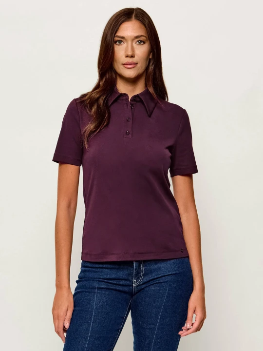 Zdjęcie produktu Marc Cain Polo | Regular Fit | stretch bordowy