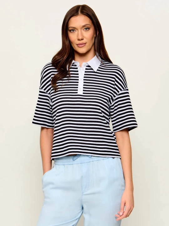 Zdjęcie produktu Marc Cain Polo | Relaxed fit czarny