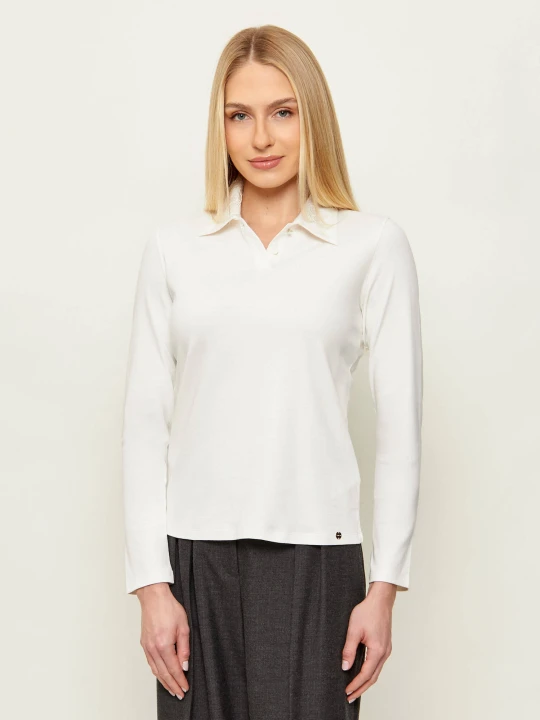 Zdjęcie produktu Marc Cain Polo | Slim Fit ecru