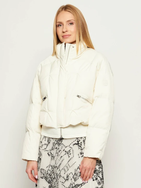 Zdjęcie produktu Marc Cain Puchowa kurtka bomber | Regular Fit ecru