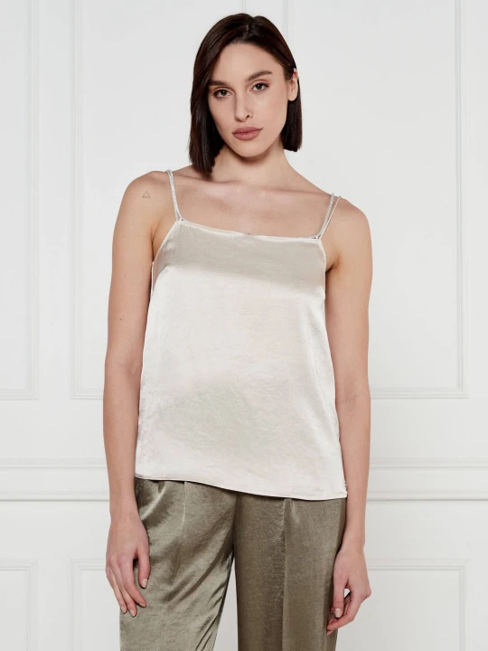 Zdjęcie produktu Marc Cain Satynowy top | Regular Fit beżowy
