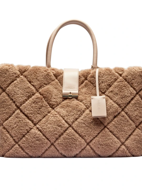 Zdjęcie produktu Marc Cain Shopperka | shearling beżowy