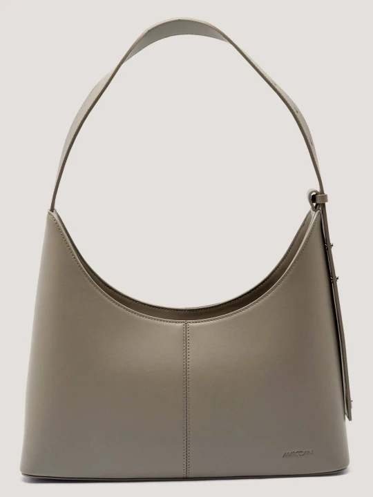 Zdjęcie produktu Marc Cain Skórzane hobo szary