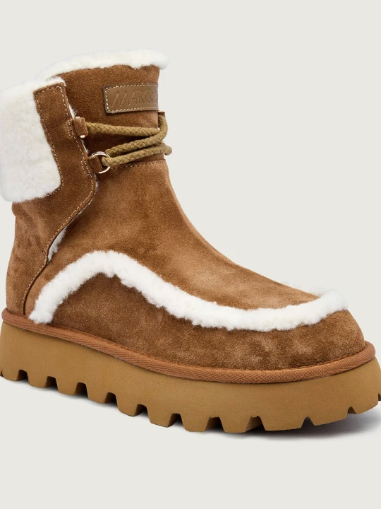 Zdjęcie produktu Marc Cain Śniegowce shearling | zamsz brązowy