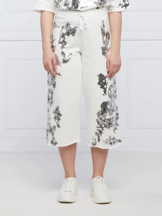 Zdjęcie produktu Marc Cain Spodnie | Cropped Fit biały