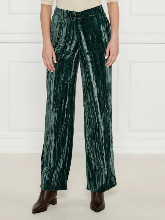 Zdjęcie produktu Marc Cain Spodnie | flare fit morski
