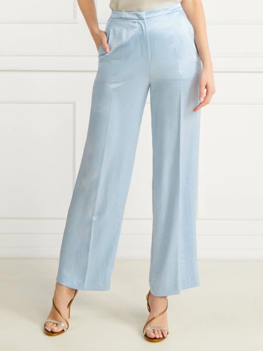 Zdjęcie produktu Marc Cain Spodnie | Loose fit | high waist błękitny
