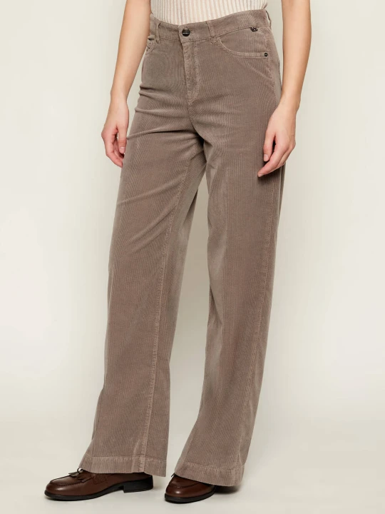 Zdjęcie produktu Marc Cain Spodnie WARRI | Relaxed fit | high waist | sztruks brązowy