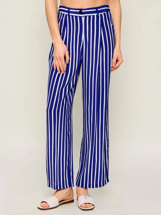 Zdjęcie produktu Marc Cain Spodnie WASCO | Relaxed fit | high waist granatowy