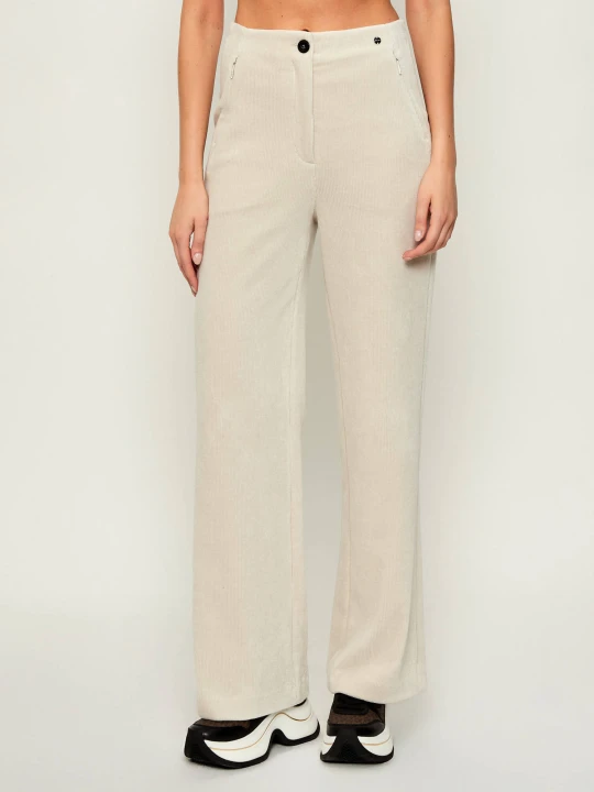 Zdjęcie produktu Marc Cain Spodnie WELKOM | Relaxed fit | high waist | sztruks beżowy