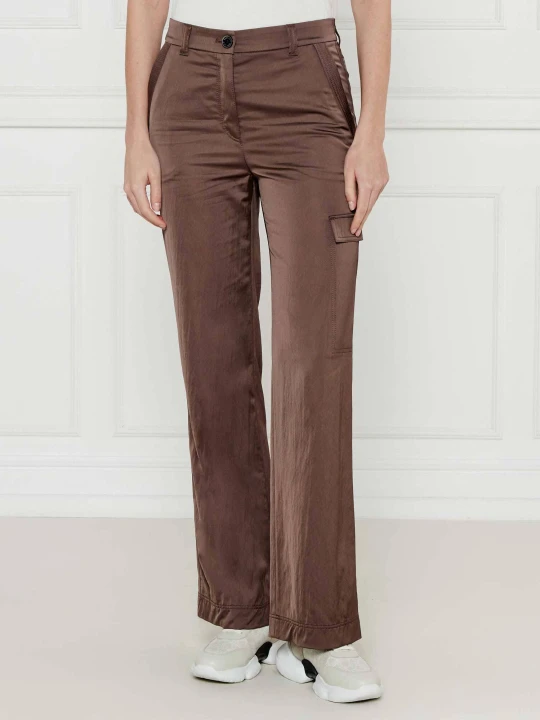 Zdjęcie produktu Marc Cain Spodnie WIGAN | Loose fit | high waist brązowy