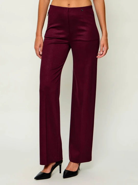 Zdjęcie produktu Marc Cain Spodnie Winder | Relaxed fit | high waist bordowy