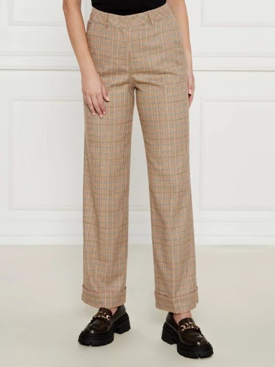 Zdjęcie produktu Marc Cain Spodnie WUKARI | flare fit | z dodatkiem wełny beżowy