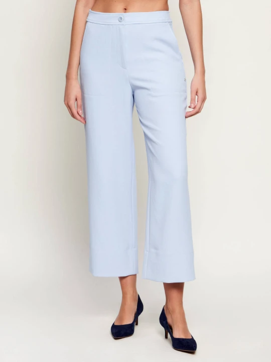 Zdjęcie produktu Marc Cain Spodnie Wukari | Relaxed fit | high waist błękitny